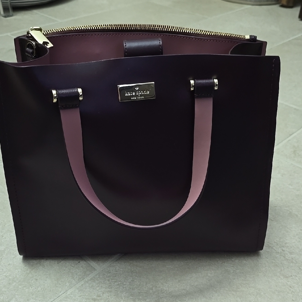 Kate Spade Purple and Pink Tote with Structured Design